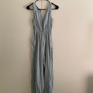 Green floral jumpsuit